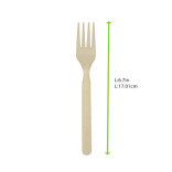 Unwrapped Compostable & Heat Proof Corn - Bamboo Fiber Fork L:6.7in - 50 pcs Unwrapped Compostable & Heat Proof Corn - Bamboo Fiber Fork L:6.7in - 50 pcs